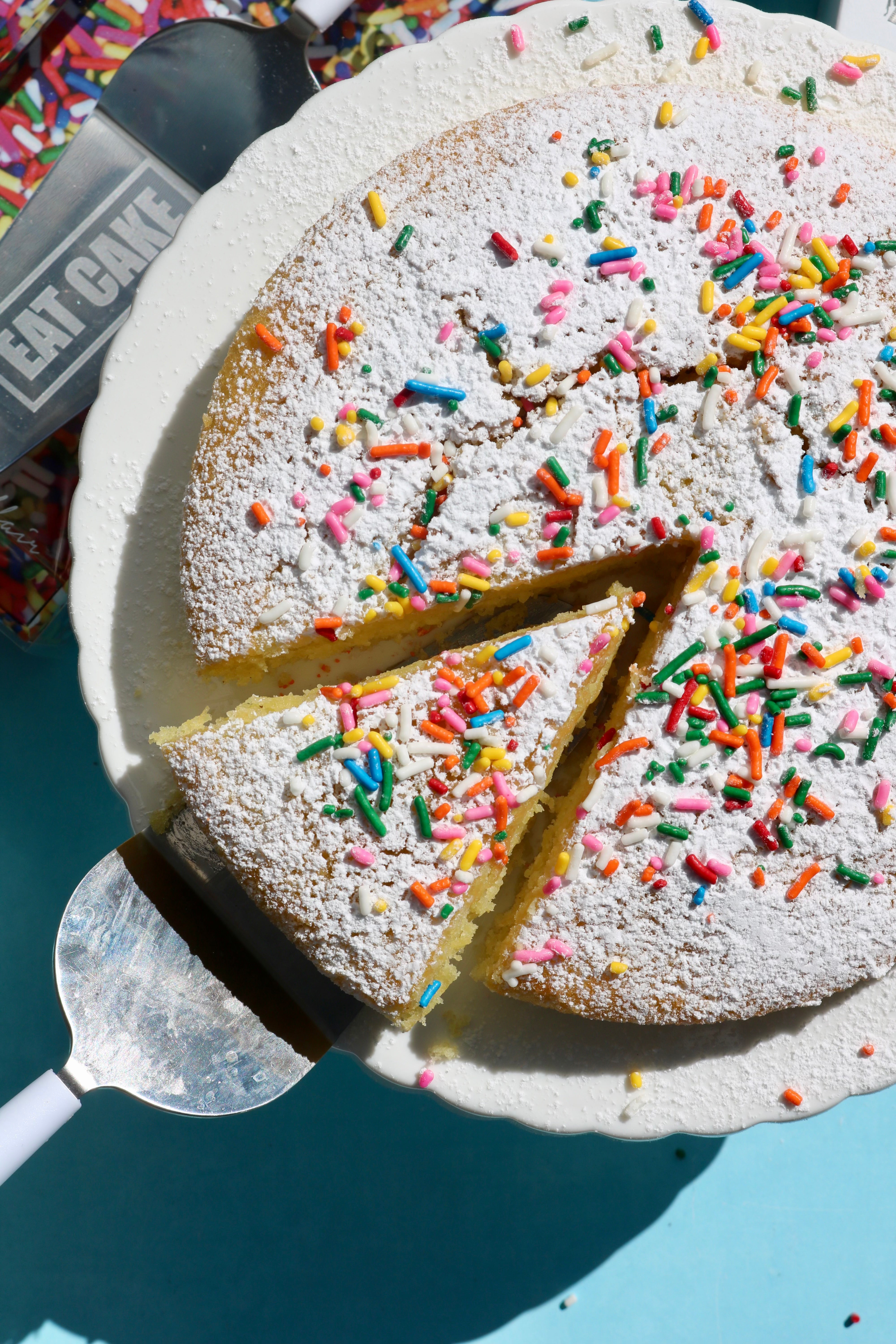 Cake Server + My Olive Oil Cake - Gluten & Dairy Free