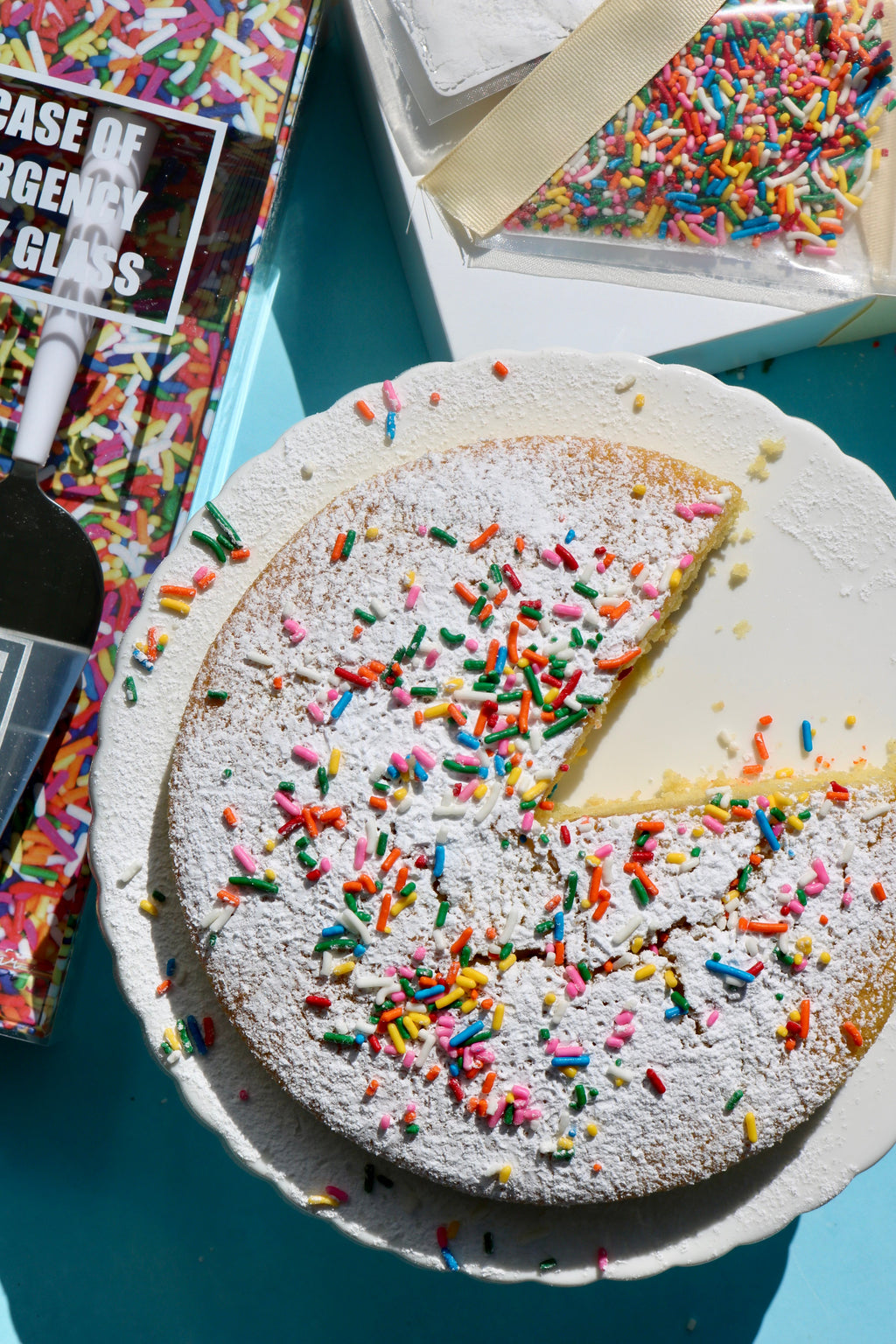 Cake Server + My Olive Oil Cake - Gluten & Dairy Free