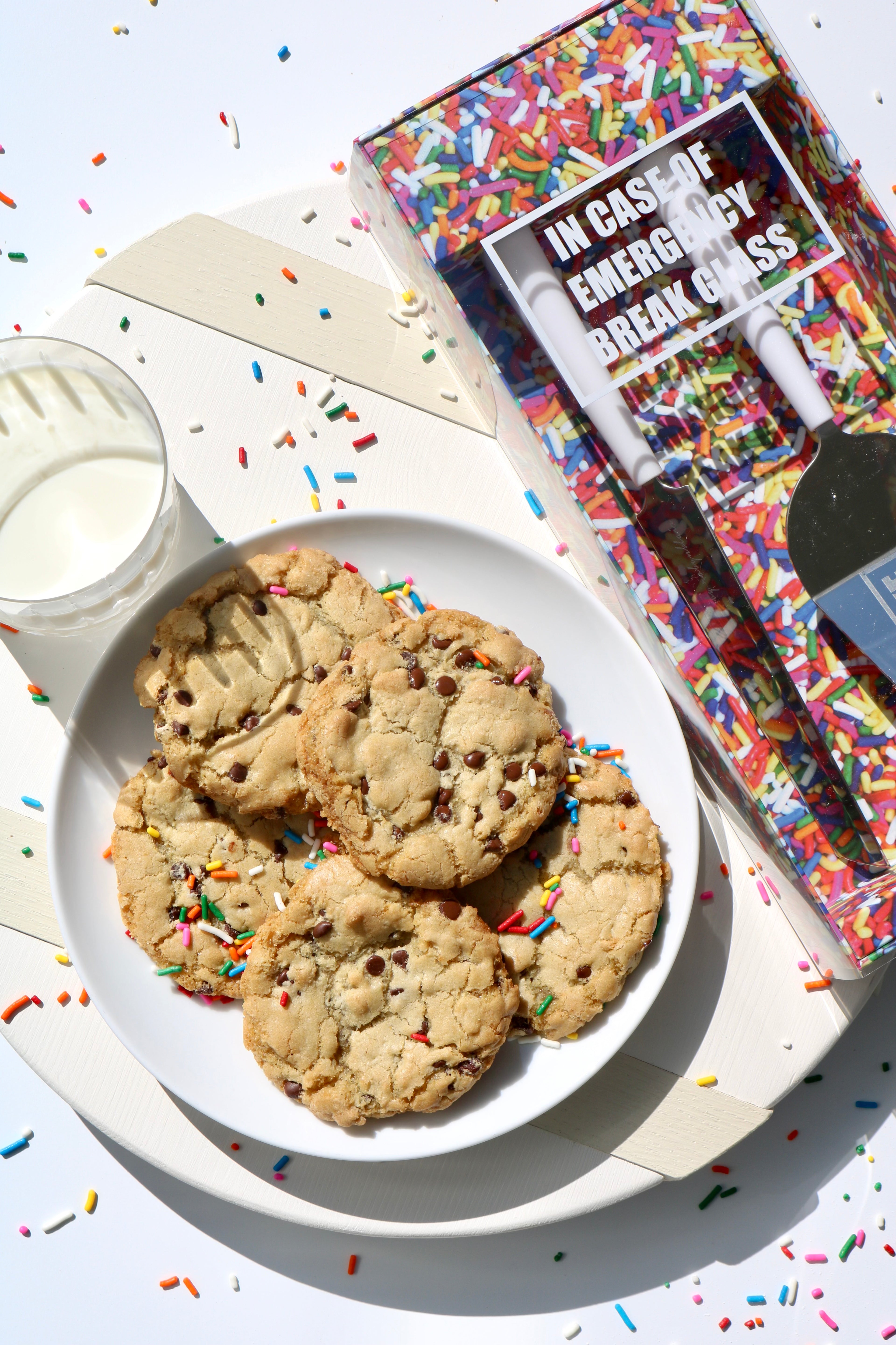 Cake Server + Sea Salt Coco Chip Olive Oil Cookies - Gluten Free