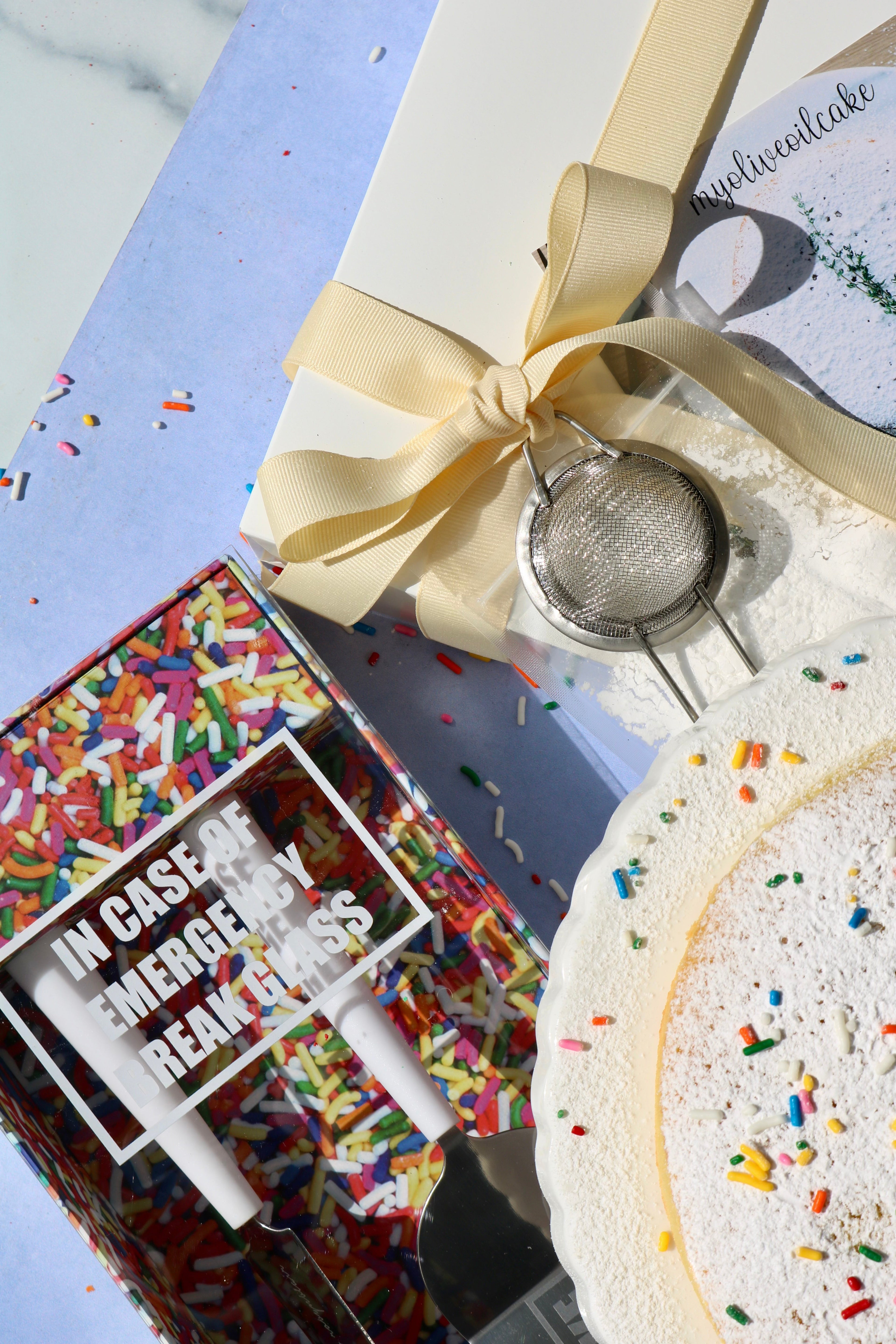 Cake Server + My Olive Oil Cake - Gluten & Dairy Free