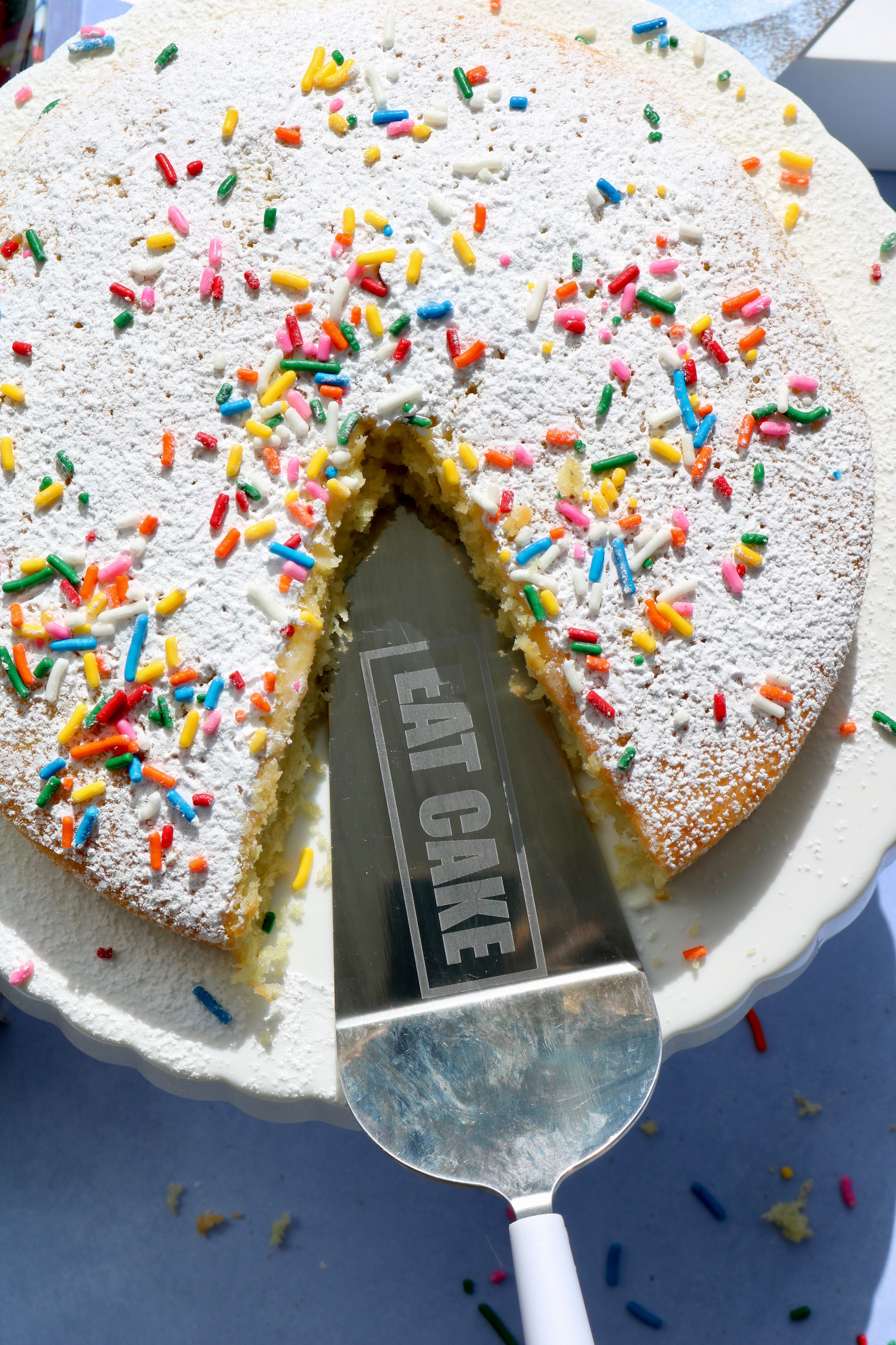 Cake Server + My Olive Oil Cake - Gluten & Dairy Free