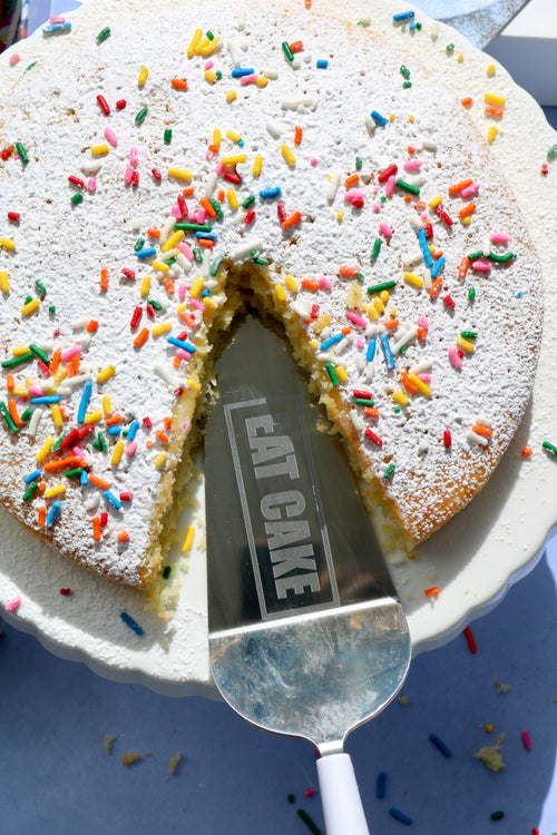 Cake Server + My Olive Oil Cake - Gluten & Dairy Free