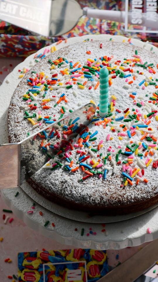 Cake Server + My Olive Oil Cake - Pumpkin