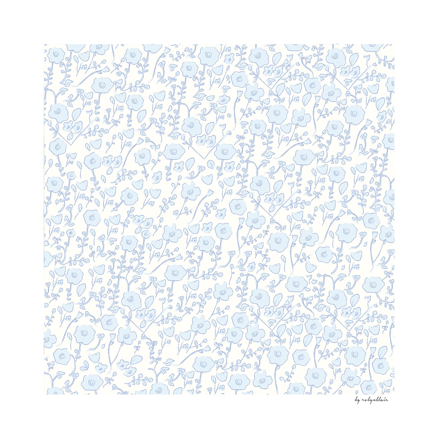 Blooming Toile Blue