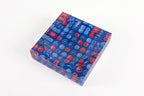 Lucky Hoops candy dish in Cherry Blue by BY ROBYNBLAIR, angled view