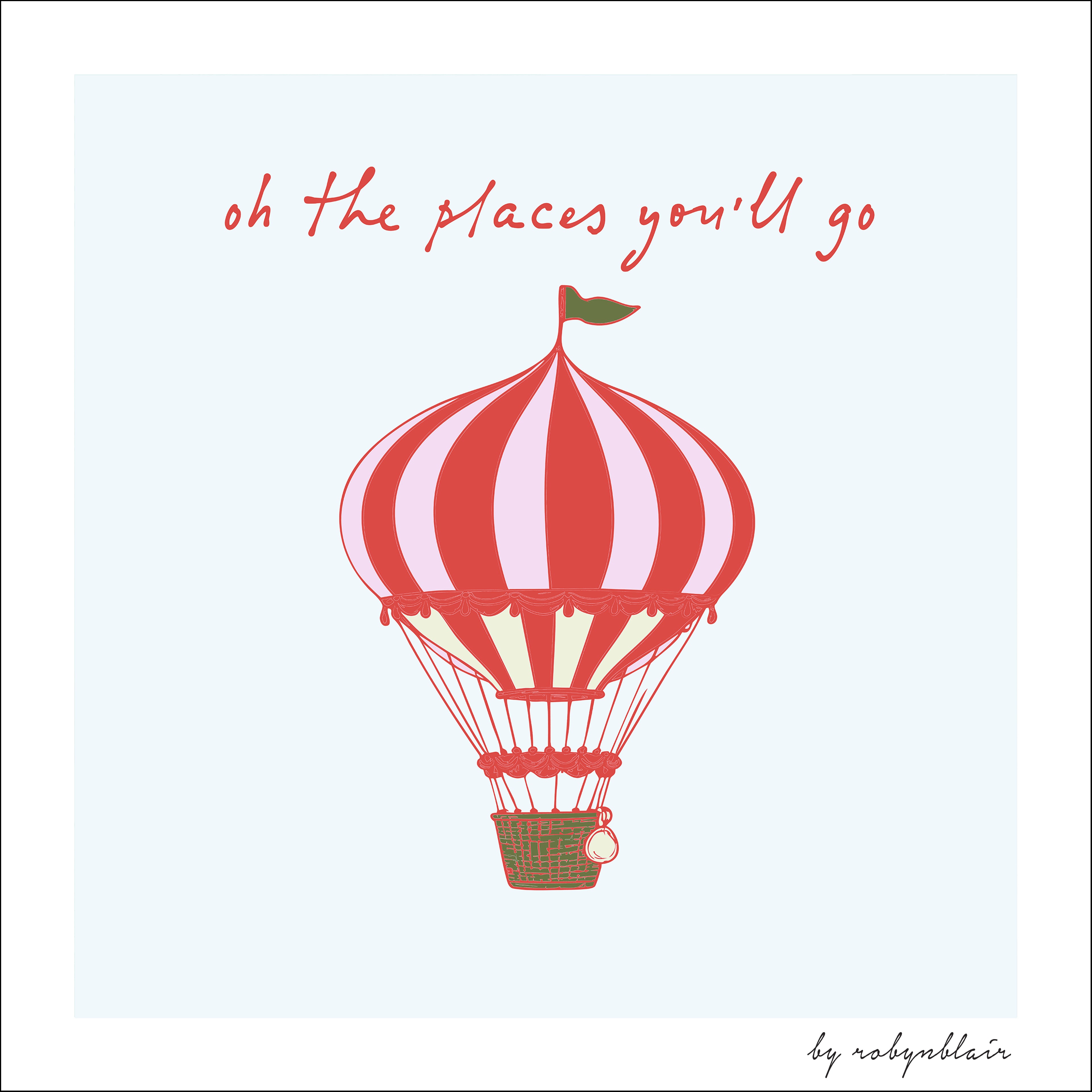 Oh The Places Blue