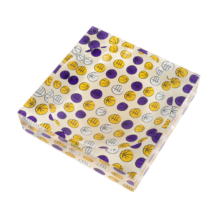 Lucky Hoops candy dish in Violet Yellow by BY ROBYNBLAIR